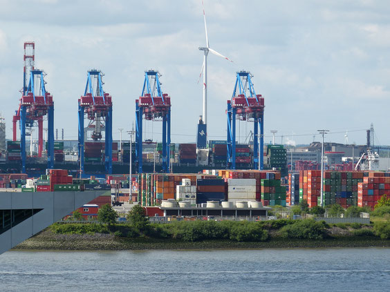 Windräder erzeugen sauberen Strom und halten auch in Großstädten wie Hamburg immer mehr Einzug. Bild Credits: Falco von Pixabay.