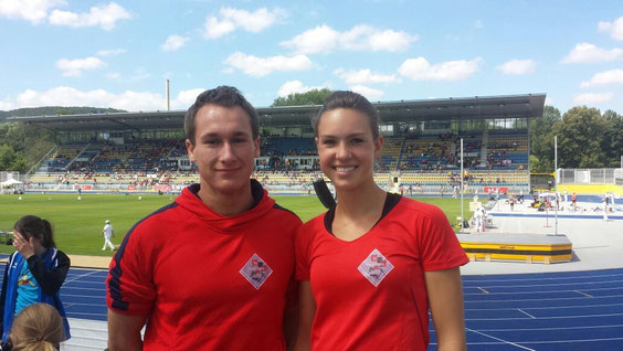 Kerstin Steinle mit ihrem Trainer Marcel Fieder