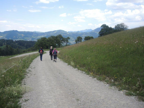 Wunderbare Aussicht auf dem Weg zum Auto.