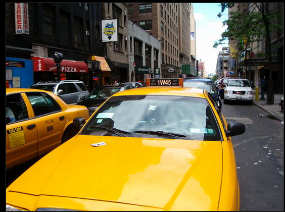 the famous yellow cab in NYC. Photo by: Boogie