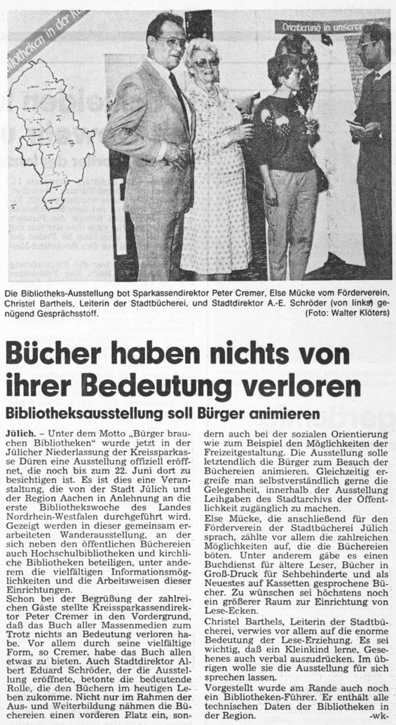 Jülicher Volkszeitung vom 14. Juni 1984