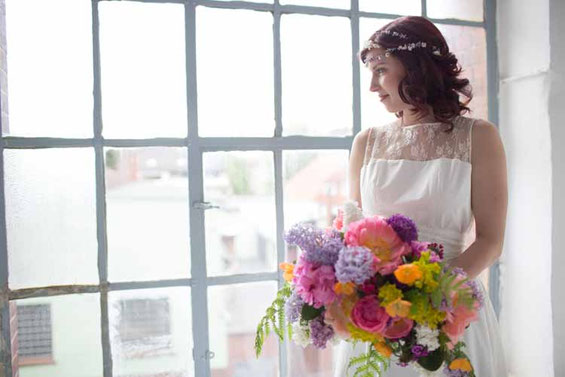 Brautkleid Vintage mit zarter Spitze