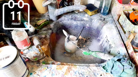 Waschtisch im Atelier Wachsmann