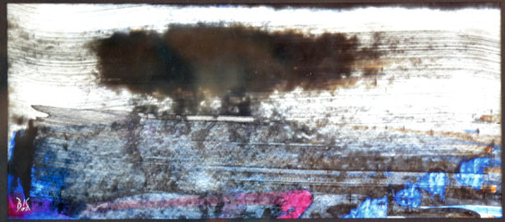 "Blumenschale rot/schwarz