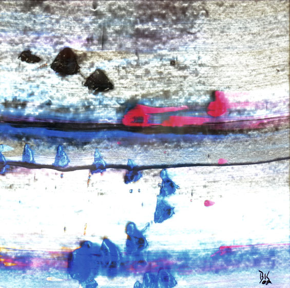 "Blumenschale rot/schwarz