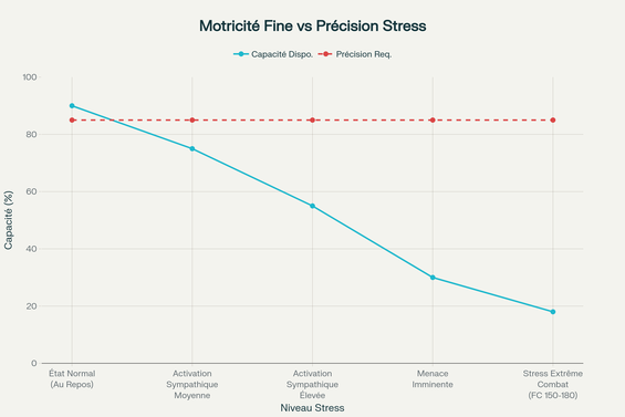 Motricité fine sous stress extrême