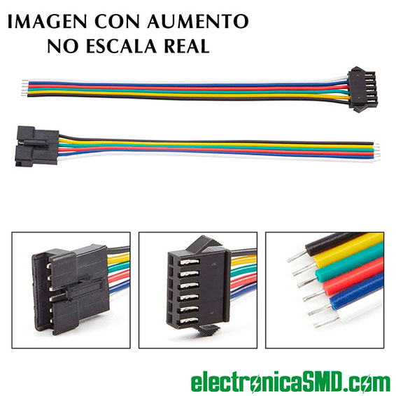 cable jst guatemala, cable con conector jst guatemala, jst 6 pines, cable, electronica, electronico, cable led, jst polarizado 6 pines, cable rgb para conexion tira led
