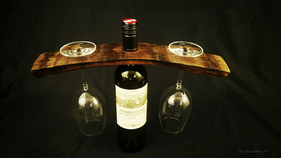 Barrel stave Wineglas-holder