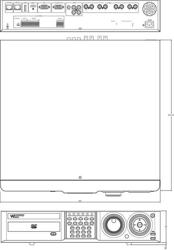 HD-SDI 8CH DVR図面