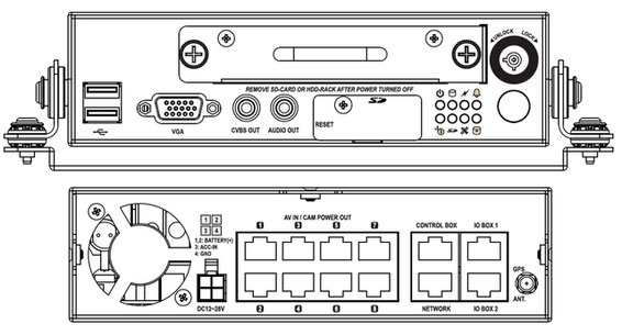 ８ｃｈ車両用録画機図面