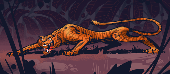 Hungriger Tiger Illustration
