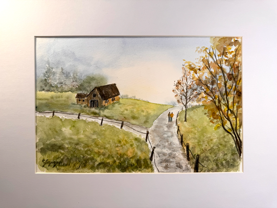 Aquarell, 30 × 40 cm im Passpartout