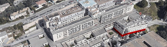 2022 - Service Génétique CHU Archet 2- Nice (06) - relocalisation du service génétique du CHU Nice Archet 2 en site occupé - Architecte: Y. Fuschino - MO: CHU NICE- Surface: 860m² SDP  - Budget: 2,5M€HT - chantier en cours - livraison: T4 2022