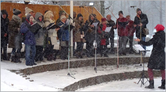 Sängerfreunde Leerstetten auf dem winterlichen Thomasmarkt 2017