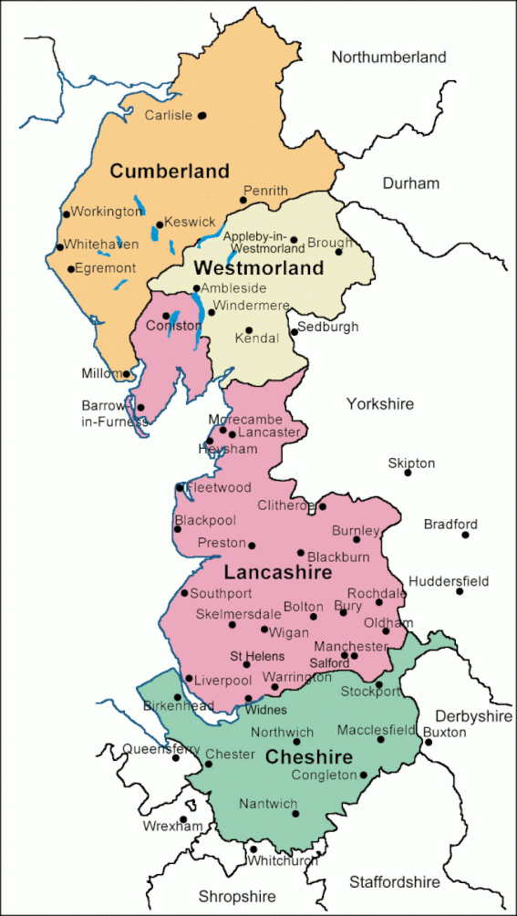 Lancashire Map