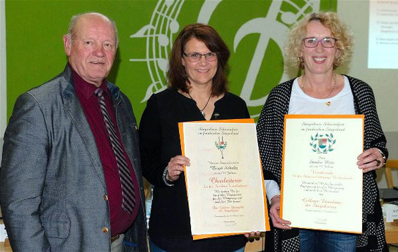 Goldene Stimmgabel -Birgit Schultz -Fuchsstadt / Goldener Ehrenkranz - Sandra Metz - Burkardroth - 2019