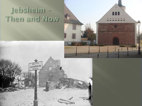 St. Martins Church in Jebsheim - Then and Now