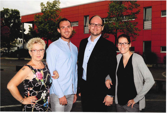 Von links nach rechts: Konrektorin Heike Richter, Konrektor Daniel Henn, Schulleiter Dominic Russ, Stellvertretende Schulleiterin Christine Schurrat