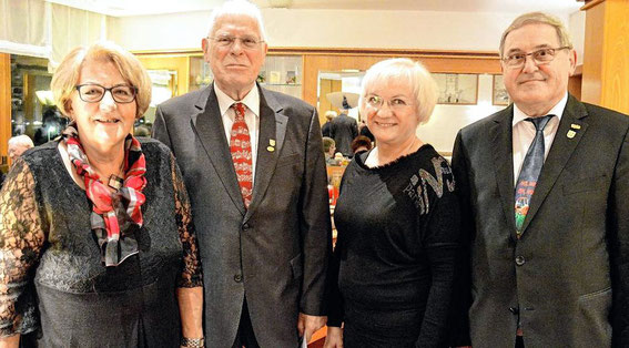 Ehrung Hans Meißner (2. von links) 60 Jahre - 2016