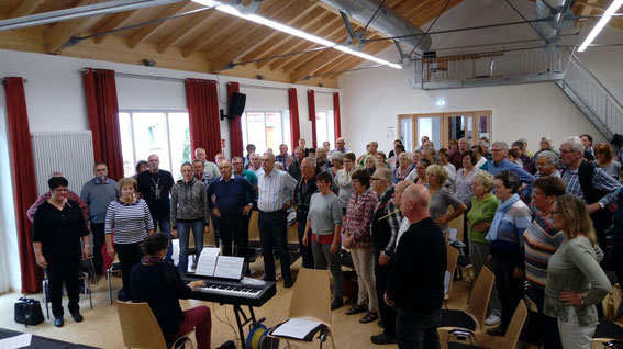 Stimmbildung 2017 mit Marie-Luise Flessa in Nordheim - 90 Teilnehmer, ein voller Erfolg - 16.09.17