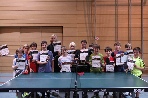 Archivbild: Tischtennis-AG mit dem PGW Weinheim Klasse 5-7 (2012/13)