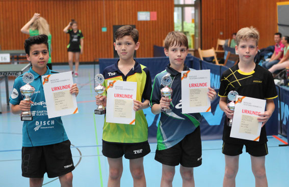 Siegerehrung Jungen U13-Einzel