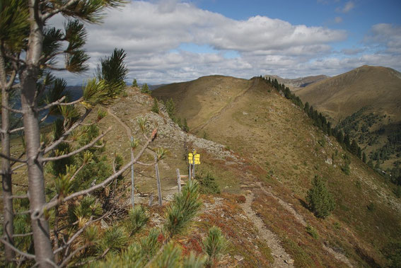 Wegweiser knapp vor der Glockenhütte