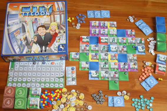 City Tycoon von Pegaus für 2-5 Spieler; Autoren: Hubert Bartos & Lukasz Kowal