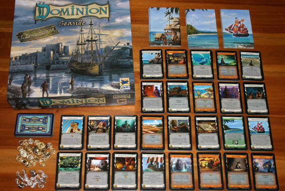 Dominion Seaside von Hans im Glück bzw. Ass für 2-4 Spieler; Autor: Donald X. Vaccarino