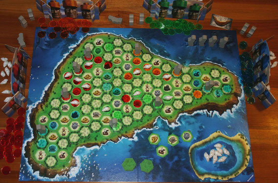 Orongo von Ravensburger für 2-4 Spieler; Autor: Reiner Knizia