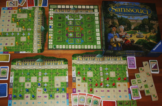 Sanssouci von Ravensburger für 2-4 Spieler ab 8 Jahren; Autor: Michael Kiesling