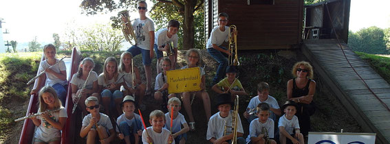 Die tolle Premiere unsere Kinderorchester-Musicals mit Natascha Haier, Kindergartenfest Mahnte, 27.8.2016