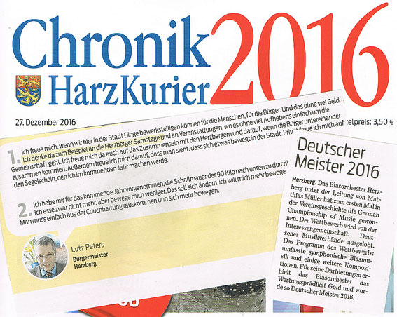 Chronik 2016, Harzkurier