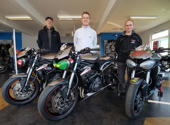 Horst Süsslin, Uwe Kaiser, Reiner Kunzelmann, Street Triple Cup 2017