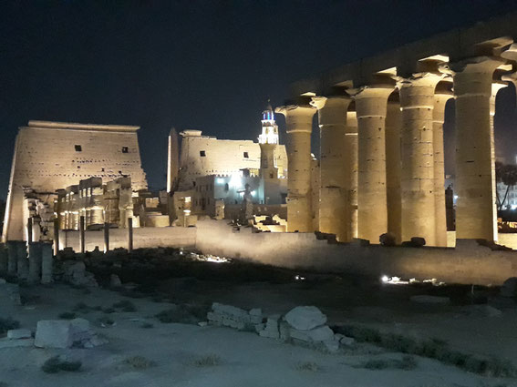 Luxor Temple by night