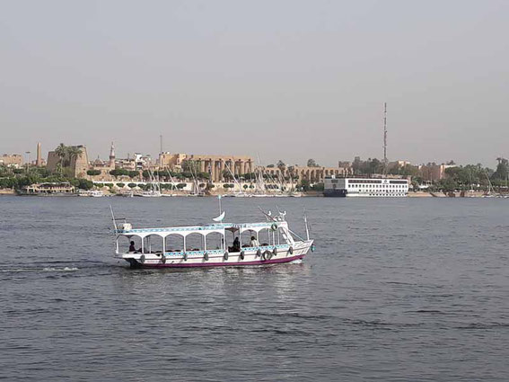 The Luxor Temple seen from the Nile