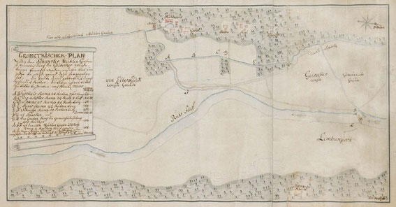 Pan des Mühlengrabens vor 1800 / LAV NRW W Karten A Nr. 5477