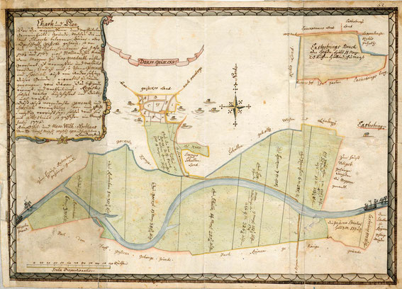 Plan der Geisecker Markenteilung von 1776 / NRW LAV W Karten ANr. 5515