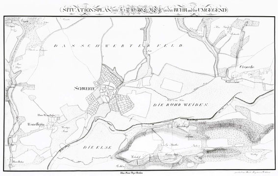 Situationsplan von Schwerte und Umgebung / LAV NRW W Karten A 31031
