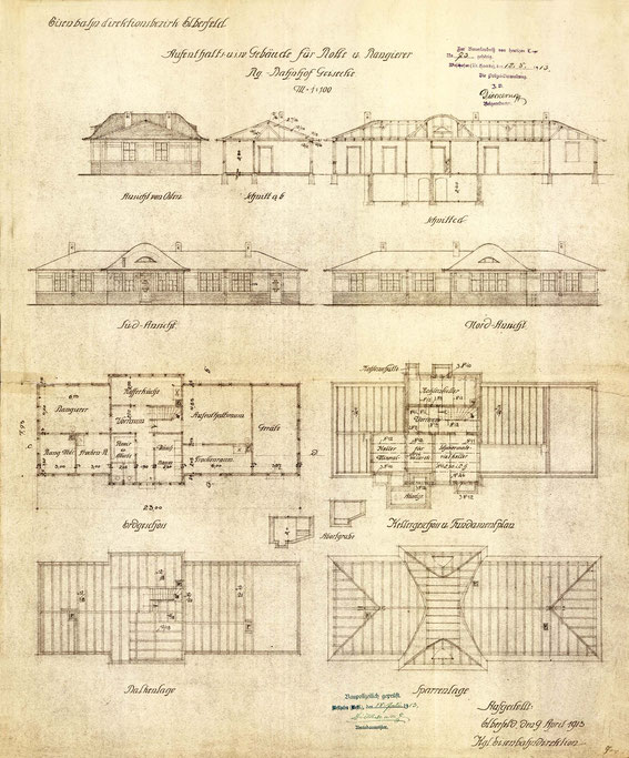 Aufenthaltsgebäude im Verschiebebahnhof