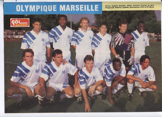 SAISON 91/92  Bernard CASONI (SC BASTIA) 1 er debout  Pascal OLMETA (SC BASTIA et GFCA) 5 ème debout  Jean-Jacques EYDELIE (SC BASTIA) 2 ème accroupis