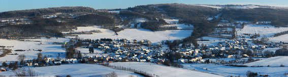 Unsere Gemeinde im Winter 2014 vom Staufelsberg aus betrachtet