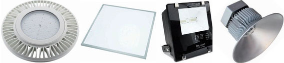 LED Hallenstrahler, Pendelleuchten, Panels, Röhren