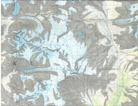 Shorung Hinku Mera Peak Map