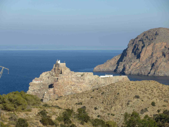 Die kleine Halbinsel Peñón de Vélez de de La Gomera ist spanisches Hoheitsgebiet und wie eine Festung ausgebaut