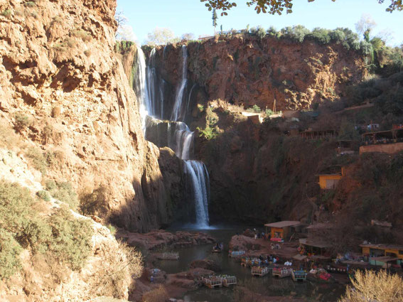 Cascades d'Ouzoud. Mit 110m die grössten Wasserfälle Marokkos