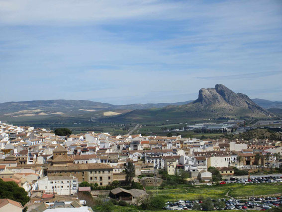 Blick auf Antequera mit dem schlafenden Indianer