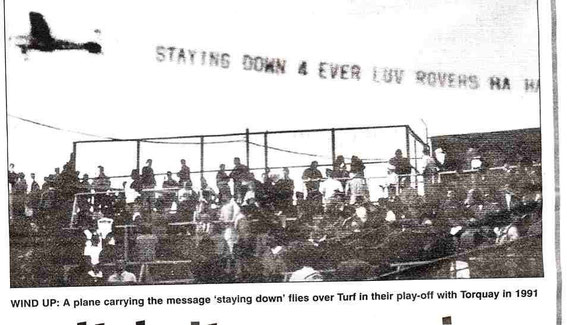 Taken in 1991 but illustrates how much joy Rovers fans had at Burnley's near terminal decline.