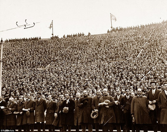 Rovers fans sing the FA Cup hymn, Abide with Me.