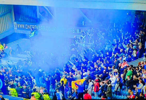 Rovers fans v Burnley, 14-15.